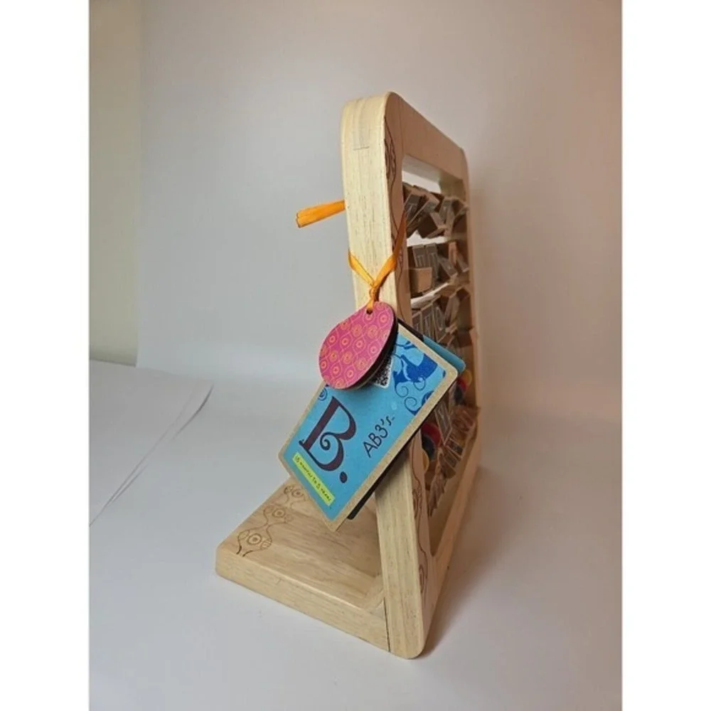 MYBTOY Wooden Spinning Alphabet/Number Blocks Toy *NEW* EXCELLENT